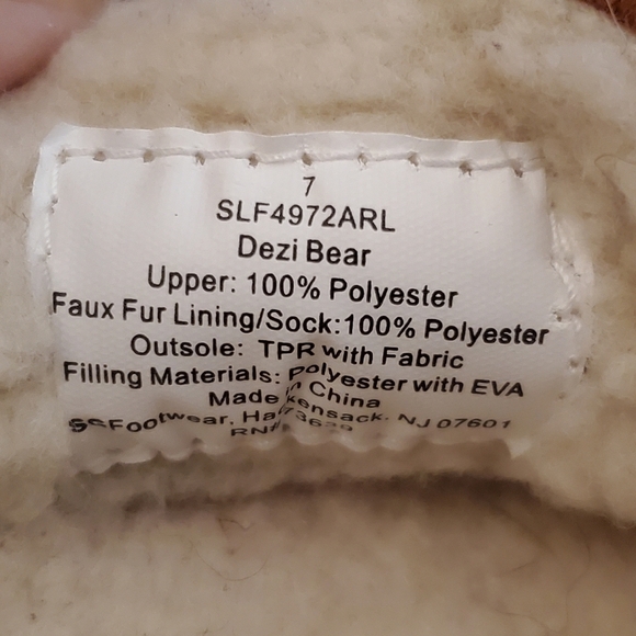 Woman's Slippers POLO RALPH LAUREN Dezi BEAR Moccasin Slipper Size 7 (NWOT?) - Picture 8 of 12